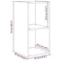 Tv-meubelset 4 pcs artisanaal eikenkleurig 37 x 37 x 72 cm - thumbnail