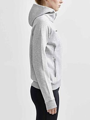 Craft 1910626 Core Soul Full Zip Hood Wmn - Grey Melange - M