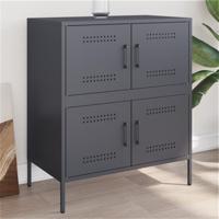Dressoir 68x39x79 cm staal antracietkleurig - thumbnail