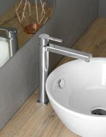 Sapho Espada wastafelkraan verhoogd met 21cm uitloop chroom - thumbnail