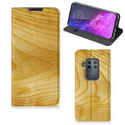 Motorola One Zoom Book | Wallet Case | Licht Hout Motorola One Zoom Book | Wallet Case | Licht Hout