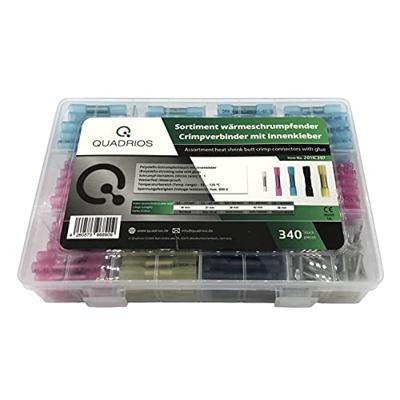 Quadrios 2011C397 Stootverbinder Met krimpkous 0.3 mm² 6 mm² Volledig geïsoleerd Wit, Rood, Blauw, Zwart, Geel 340 stuk(s) Quadrios 2011C397 Stootverbinder Met krimpkous 0.3 mm² 6 mm² Volledig geïsoleerd Wit, Rood, Blauw, Zwart, Geel 340 stuk(s)