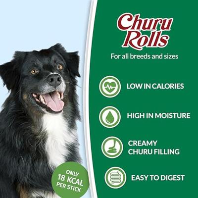 INABA DOG CHURU ROLLS CHICKEN RECIPE WRAPS WITH CHEESE