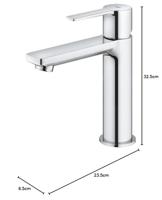 Grohe Lineare New 1-gats wastafelmengkraan Chroom S-size - thumbnail