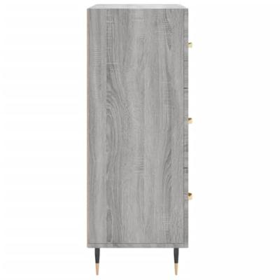 Dressoir 69,5x34x90 cm bewerkt hout grijs sonoma eikenkleurig