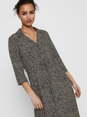 JDY jurk JDYSTAAR met all over print zwart/zand
