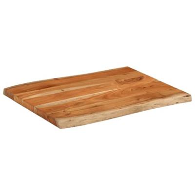 Tafelblad rechthoekig natuurlijke rand 90x60x3,8 cm acaciahout