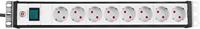 Brennenstuhl 1156057018 Stekkerdoos 19 inch 8-voudig Zwart, Lichtgrijs Randaarde stekker 1 stuk(s) - thumbnail