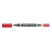 Staedtler Lumocolor Duo 348, permanent marker, rood - thumbnail