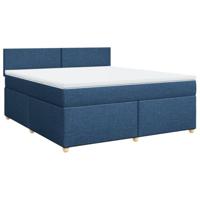 Boxspring met matras stof blauw 180x200 cm - thumbnail