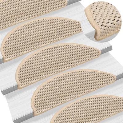 Trapmatten zelfklevend 15 st sisal-look 56x17x3 cm berber - thumbnail