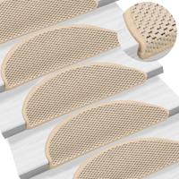 VidaXL Trapmatten zelfklevend 15 st sisal-look 56x17x3 cm berber - thumbnail