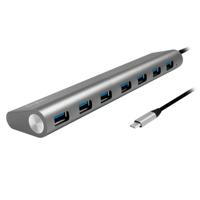 LogiLink UA0310 USB 3.0 hub (3.1 Gen 1) Type-C 5000Mbit/s Grijs 7 poorten - thumbnail