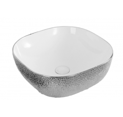 Waskom Best Design Royal Zilver Opbouw Keramiek 42.5x14.5 cm Zilver Waskom Best Design Royal Zilver Opbouw Keramiek 42.5x14.5 cm Zilver