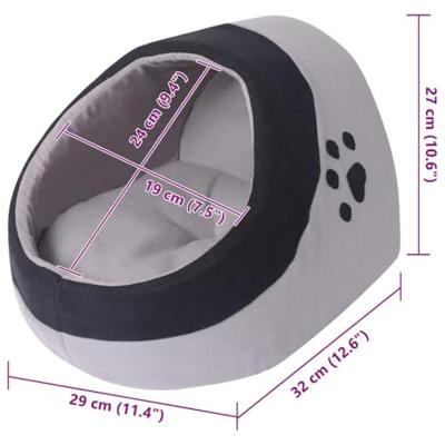 Kattenmand M grijs en zwart Kattenmand M grijs en zwart