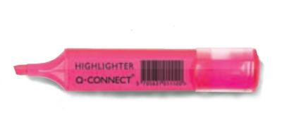 Q-CONNECT markeerstift, geassorteerde kleuren, etui van 4 stuks
