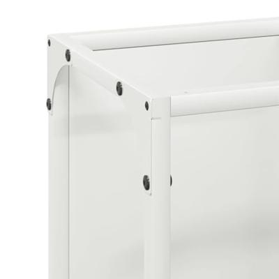 VidaXL Brandhoutrek 25x25x80 cm koudgewalst staal wit VidaXL Brandhoutrek 25x25x80 cm koudgewalst staal wit