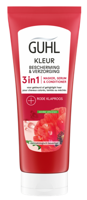 Guhl Kleur 3-in-1 Masker Serum & Conditioner Rode Klaproos