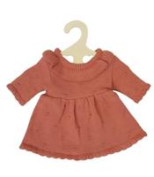 Heless Poppen brei jurk perzik, 35-45 cm - thumbnail