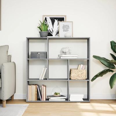 Boekenkast 102x29x143 cm bewerkt hout grijs sonoma eikenkleurig
