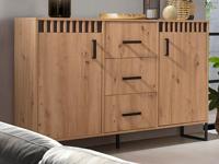 Dressoir LAMINE 2 deuren 3 lades artisan eik - thumbnail