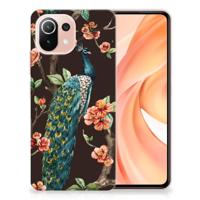 Xiaomi Mi 11 Lite | 11 Lite 5G NE | TPU Hoesje | Pauw met Bloemen - thumbnail