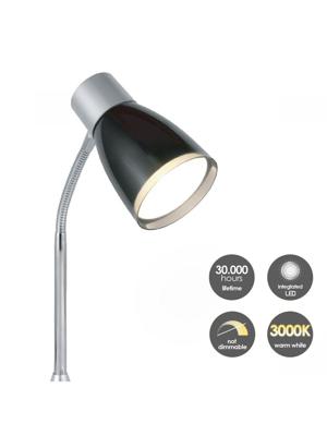 Home sweet home LED bureaulamp Lumy 28 cm - zwart
