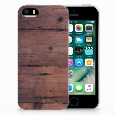 Apple iPhone SE | 5S | Bumper Hoesje | Old Wood