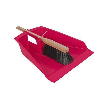 Stoffer en blik kunststof violet