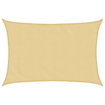 VidaXL Zonnezeil 6x4 m 100% polyester oxford zandkleurig