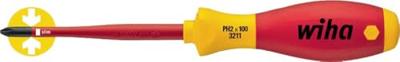 Wiha Phillips-Schraubendreher PH2 SoftFinish-slimFix VDE1000V 35394 VDE Kruiskop schroevendraaier PH 2 Koplengte: 100 mm DIN ISO 8764, DIN EN 60900