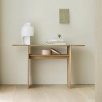 Ethnicraft Sidetable 'PI' Geolied Eikenhout, 130cm, kleur Naturel - thumbnail