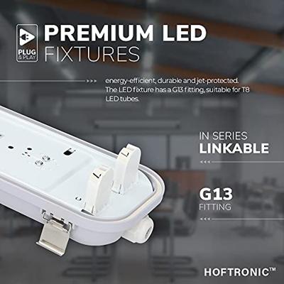 LED TL armatuur 150cm dubbel - T8 (G13) - 60 Watt 10500 lumen (175lm/W) - 6000K daglicht wit (860) - Koppelbaar - Flikkervrij - IP65 waterdicht - LED TL Lamp LED TL armatuur 150cm dubbel - T8 (G13) - 60 Watt 10500 lumen (175lm/W) - 6000K daglicht wit (860) - Koppelbaar - Flikkervrij - IP65 waterdicht - LED TL Lamp