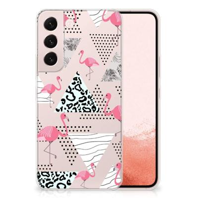 Samsung Galaxy S22 | TPU Hoesje | Flamingo Triangle Samsung Galaxy S22 | TPU Hoesje | Flamingo Triangle