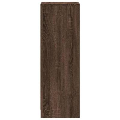 Dressoir met LED 38x34x100 cm bewerkt hout bruin eikenkleur Dressoir met LED 38x34x100 cm bewerkt hout bruin eikenkleur