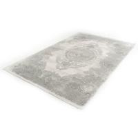 Oosterse Design - Viscose Vloerkleed - Vintage - Trasor - Grijs-80 x 150 cm - thumbnail