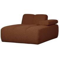 Woood Mojo chaise longue bank arm rechts bouclé Roestbruin Melange - thumbnail