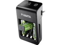 Varta batterijlader LCD Plug Charger+, inclusief 4 x AA batterij, op blister - thumbnail