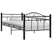VidaXL Bedbank metaal zwart 90x200 cm - thumbnail