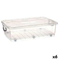 Opbergdoos op Wielen Kipit Transparant Plastic 40 L 46,5 x 20 x 72,2 cm (6 Stuks) - thumbnail