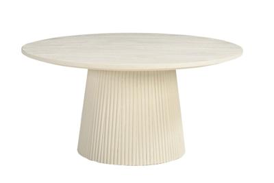 Sohome Ronde Salontafel 'Puck' Mangohout, 80cm, kleur Ivoor Sohome Ronde Salontafel 'Puck' Mangohout, 80cm, kleur Ivoor