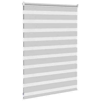 VidaXL Zebra rolgordijn 105x100 cm stofbreedte 100,9 cm lichtgrijs