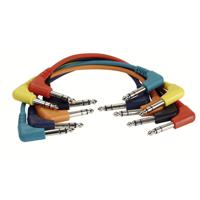 DAP FL42 set van 6 patchkabels stereo haaks-haaks 90cm - thumbnail