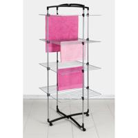 Metaltex Faro Droogtoren 38 m Drooglijn 4 Etages 64x69x171 cm Zilver/Zwart - thumbnail