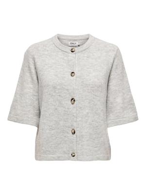 Only Onlcamilla S/s Cardigan Knt Noos Vest Light Grey Melange