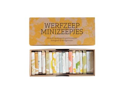 Werfzeep Cadeaudoos - minizeepjes - 18 st. Werfzeep Cadeaudoos - minizeepjes - 18 st.