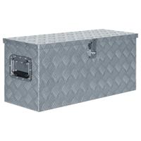 VidaXL Aluminium kist 80x30x35 cm zilverkleurig - thumbnail
