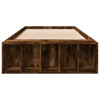 Bedframe bewerkt hout gerookt eikenkleurig 75x190 cm - thumbnail