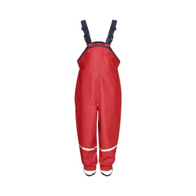 Playshoes regenbroek bretels fleece gevoerd Uni Rood-140