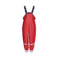 Playshoes regenbroek bretels fleece gevoerd Uni Rood-140 - thumbnail
